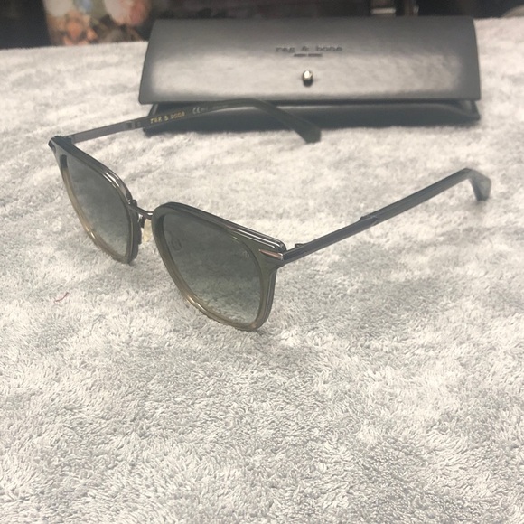 Rag & Bone Green Sunglasses with Case - Picture 3 of 7